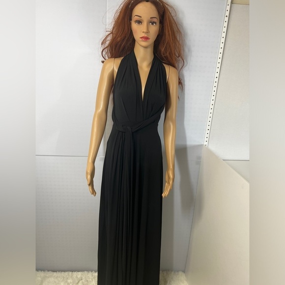 Women Transformer Convertible Evening Dress Multi-Way Tie/Wrap Belt L/OS BLACK - Picture 5 of 9